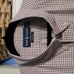 VTG Ralph Lauren Shirt Mens 3XLT Multi Button Down Classic Fit Windowpane Pony